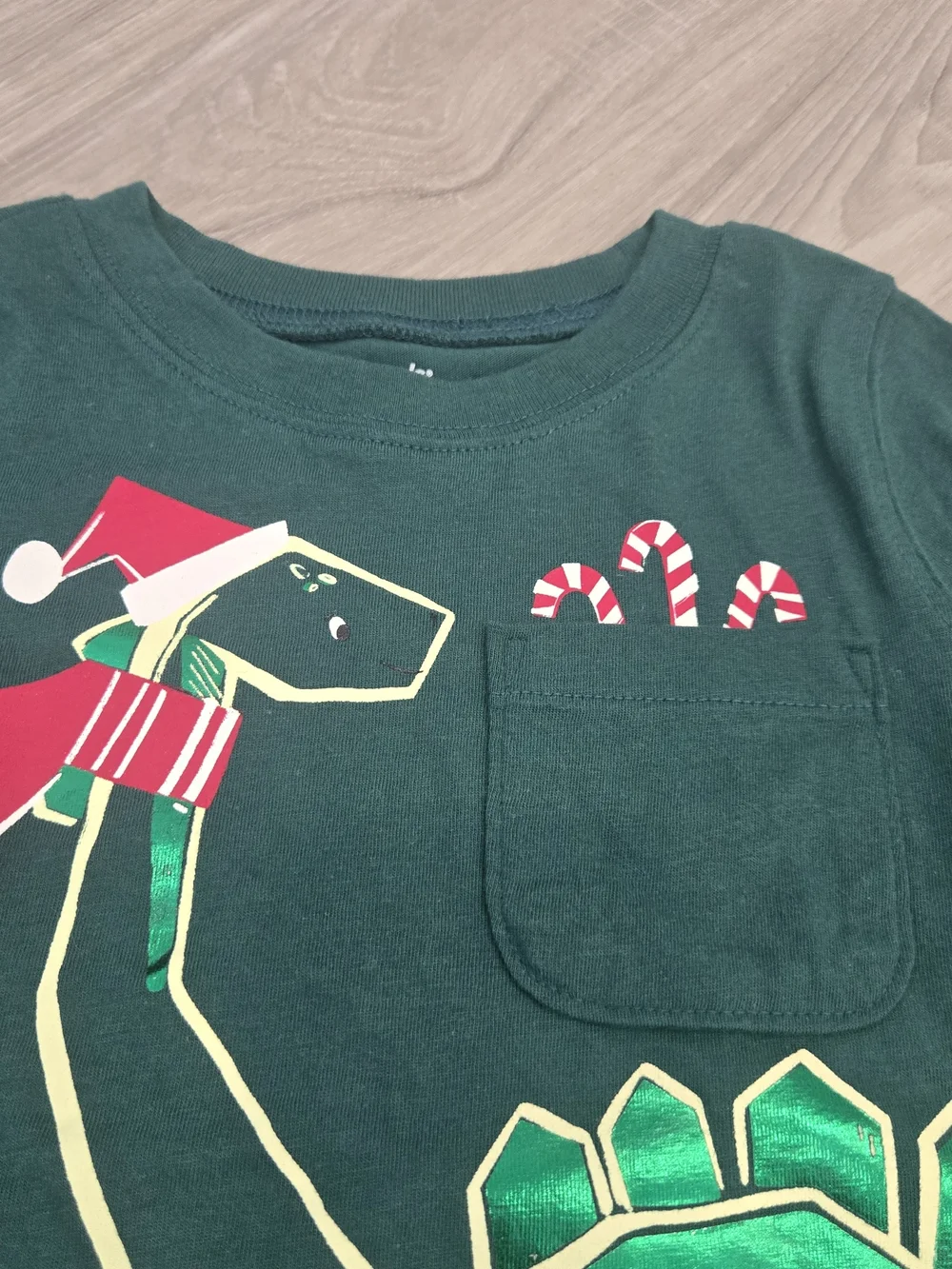 🎄 NWT Carter's Toddler Boy Christmas Dinosaur Long Sleeve Shirt Size 2T 🦖